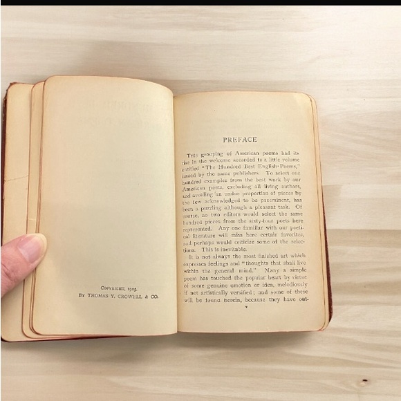 Vintage Best American Poems Book 1905 Selected by John Howard Red Leather Bound - Picture 5 of 10